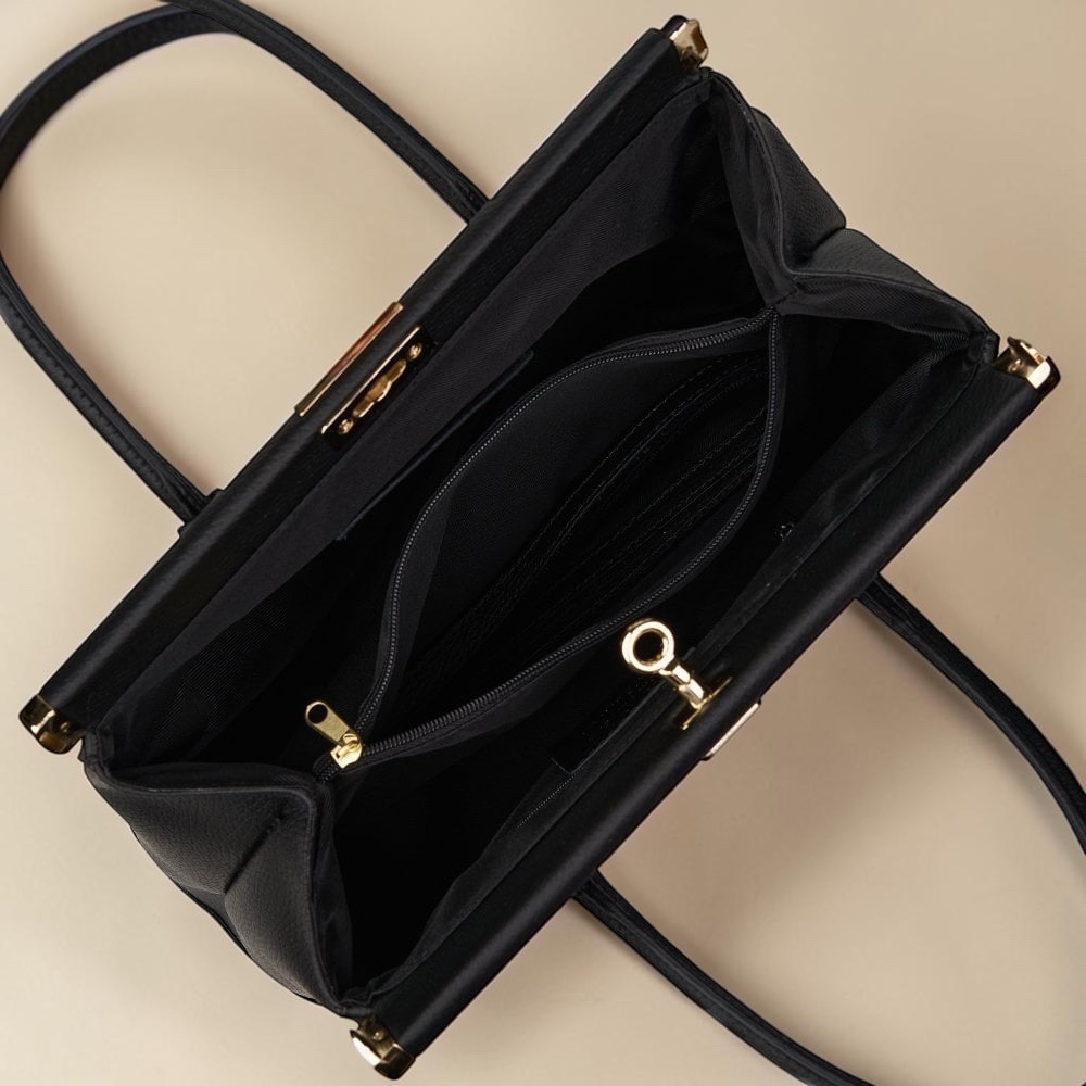 Modèle Penelope cuir de vachette Noir – Image 3