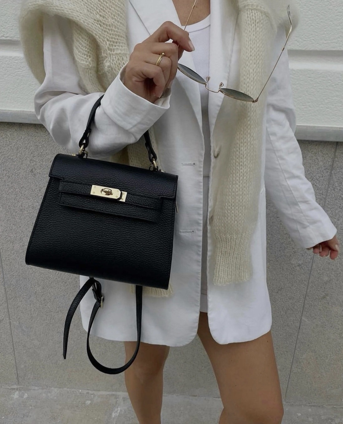 Modèle mariah Noir inspiration H en cuir de vachette 🇮🇹 – Image 5