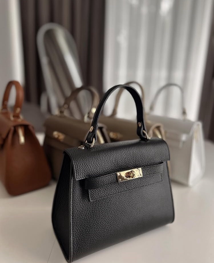 Modèle mariah Noir inspiration H en cuir de vachette 🇮🇹 – Image 2