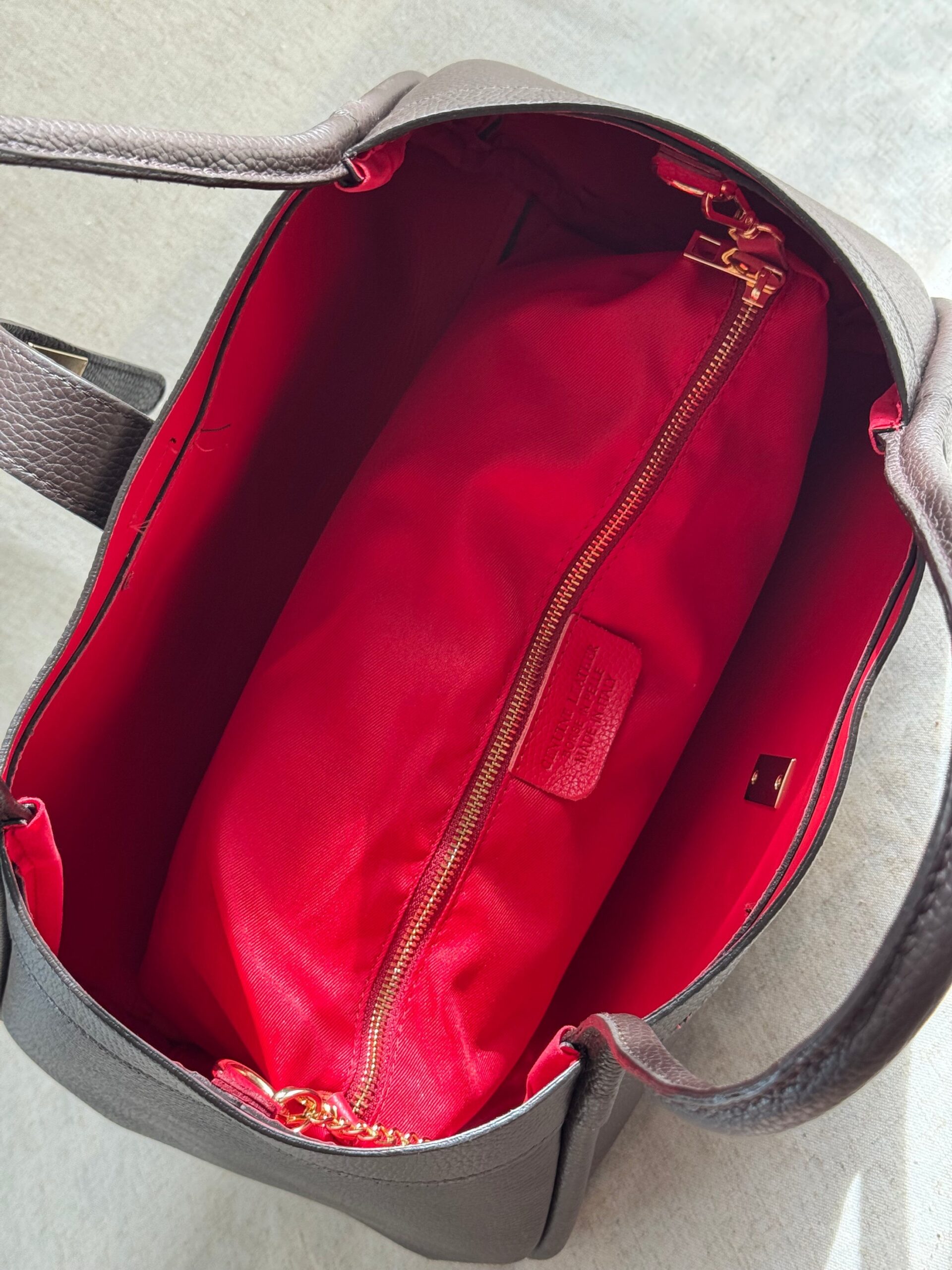 Valentina en cuir de vachette + pochette intégrée 🇮🇹 – Image 4