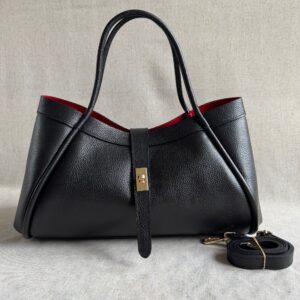 Valentina en cuir de vachette + pochette intégrée - Noir