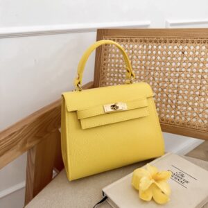 Modèle Mariah jaune inspiration H en cuir de vachette 🇮🇹