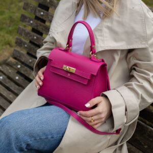 Modèle Mariah Fushia inspiration H en cuir de vachette 🇮🇹