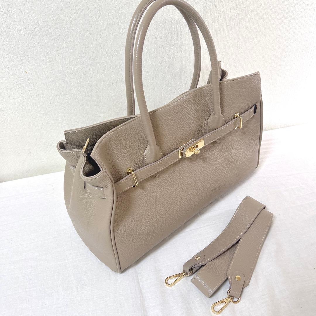 Selena bag en cuir de vachette 🇮🇹 taupe – Image 3