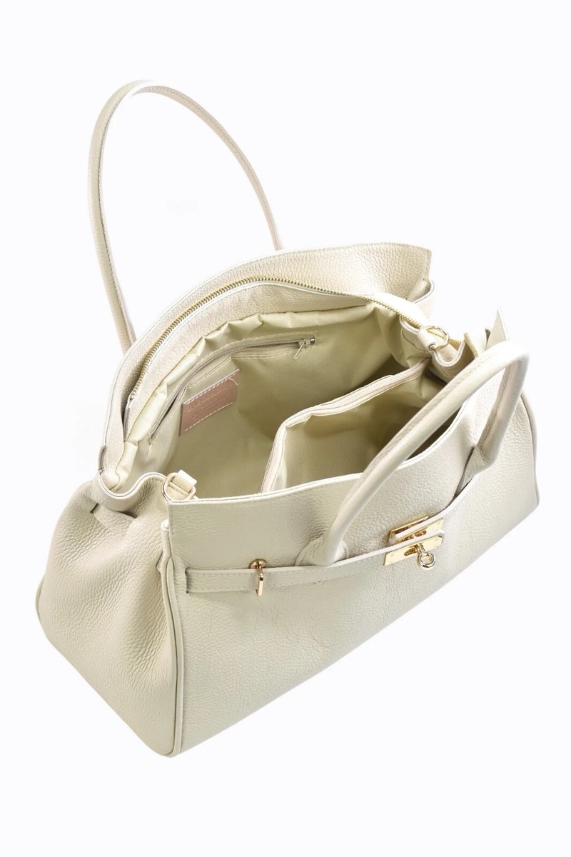 Selena bag en cuir de vachette 🇮🇹 crème – Image 5