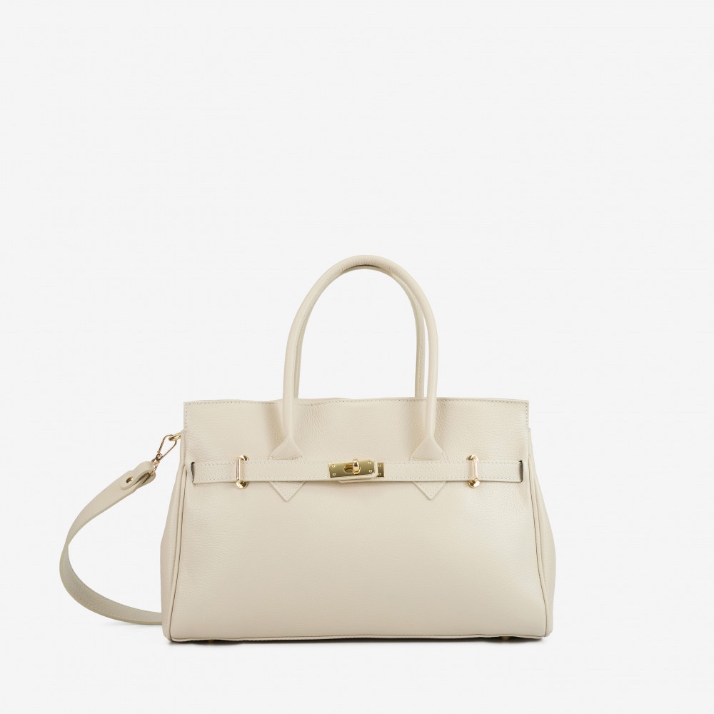 Selena bag en cuir de vachette 🇮🇹 crème – Image 4