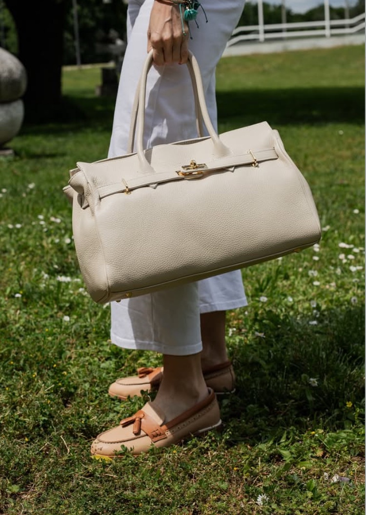 Selena bag en cuir de vachette 🇮🇹 crème – Image 3