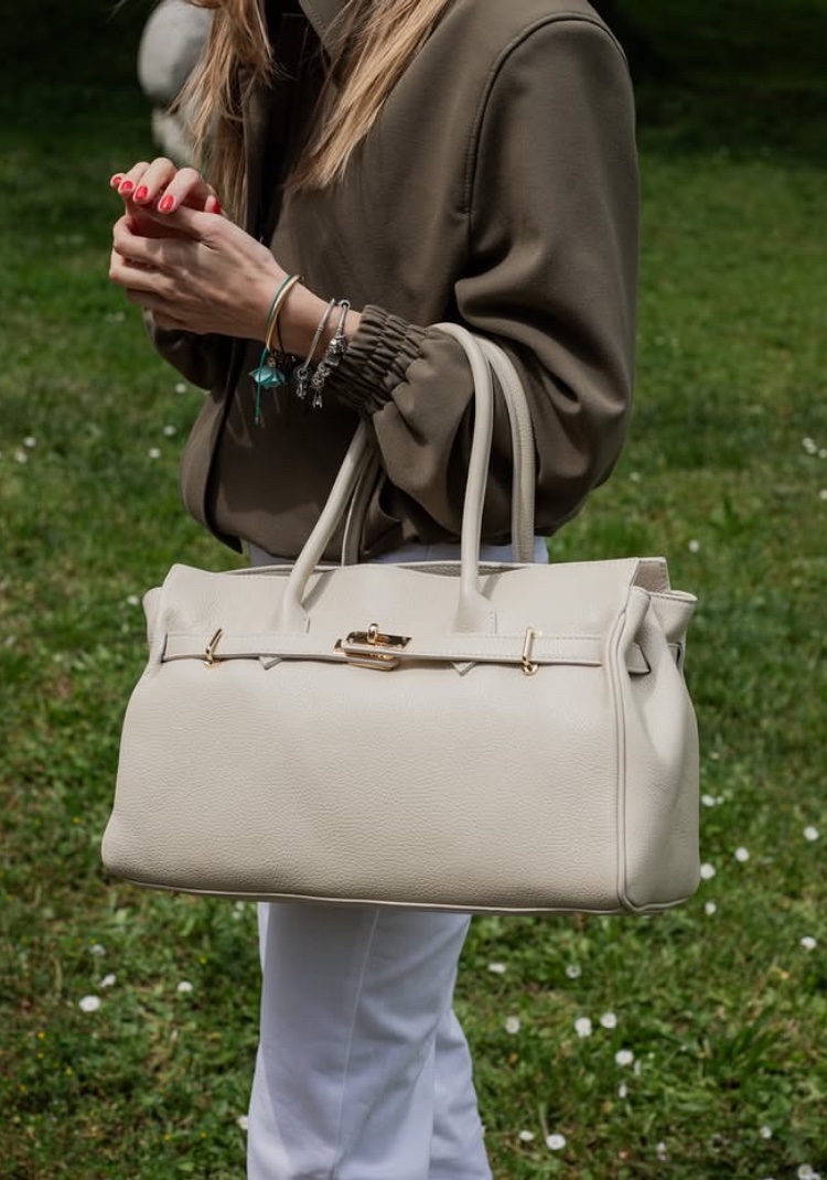 Selena bag en cuir de vachette 🇮🇹 crème – Image 2